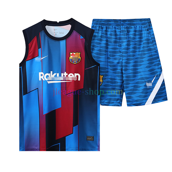 FCバルセロナノースリーブトレーニングスーツ2022/23青 - J League